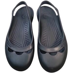 Crocs Kadee Slingback Ballet Flats Black Women’s 8 Comfort Slip-On Cottagecore